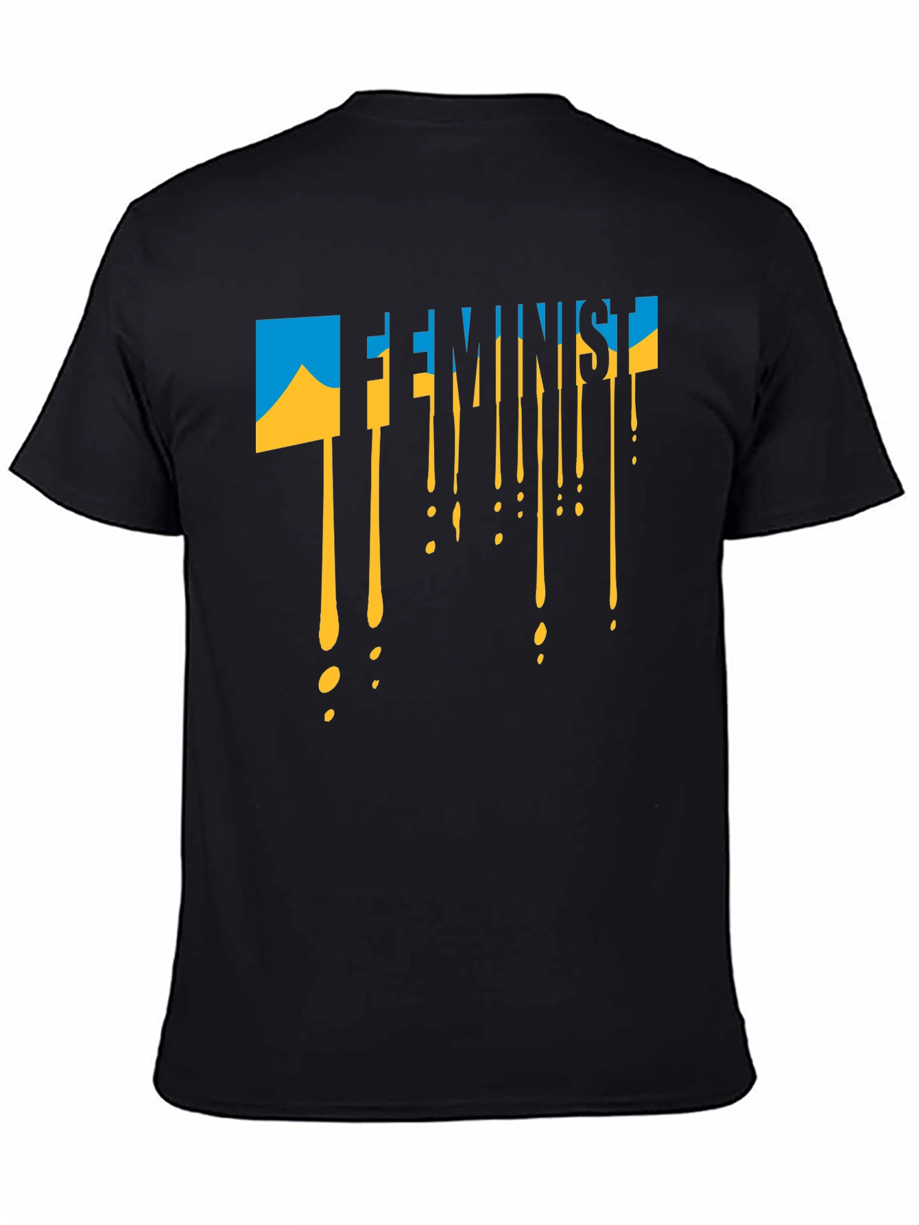 Feminist Ukraine Flag Drip T-Shirt