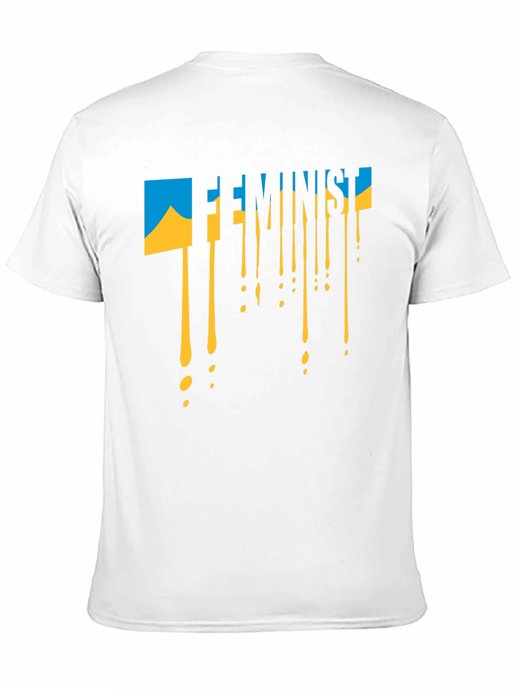 Feminist Ukraine Flag Drip T-Shirt