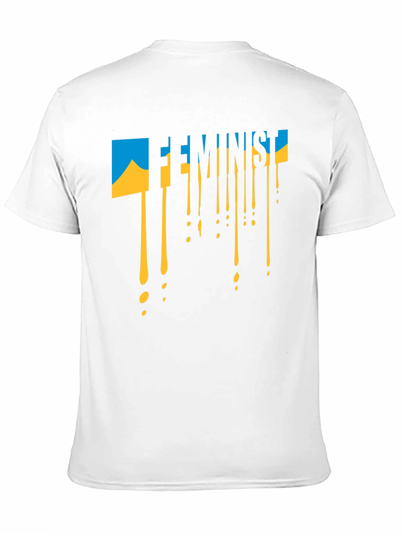 Feminist Ukraine Flag Drip T-Shirt