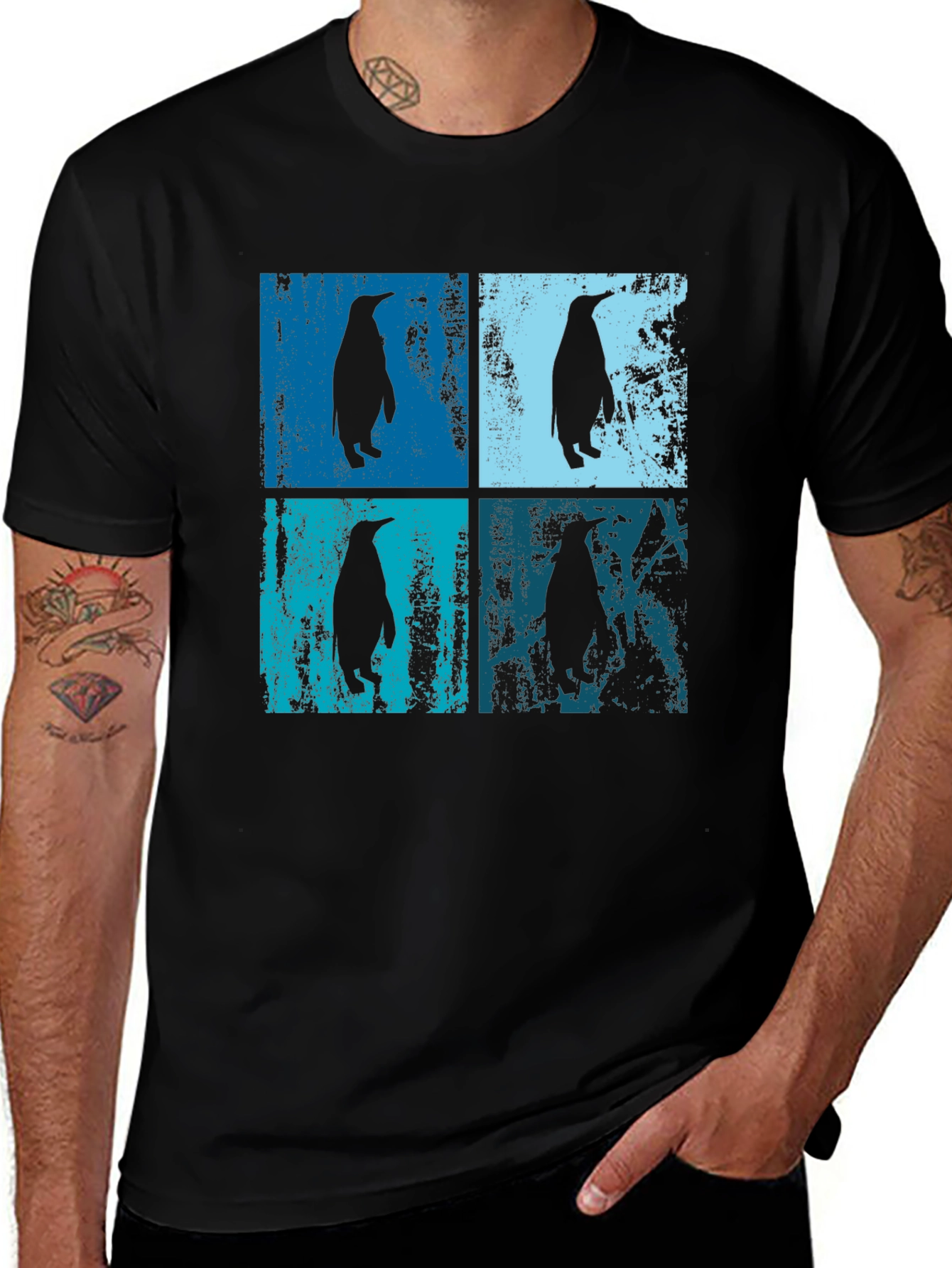 Penguin Pop Art Graphic Tee - Cool & Unique Design