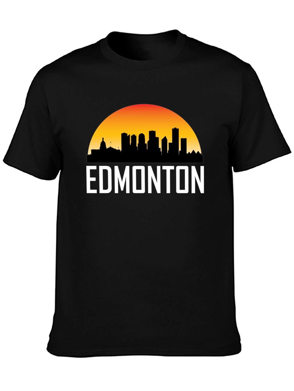 Edmonton Skyline T-Shirt - Cityscape Sunset Tee