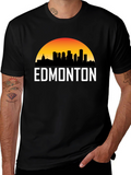 Edmonton Skyline T-Shirt - Cityscape Sunset Tee