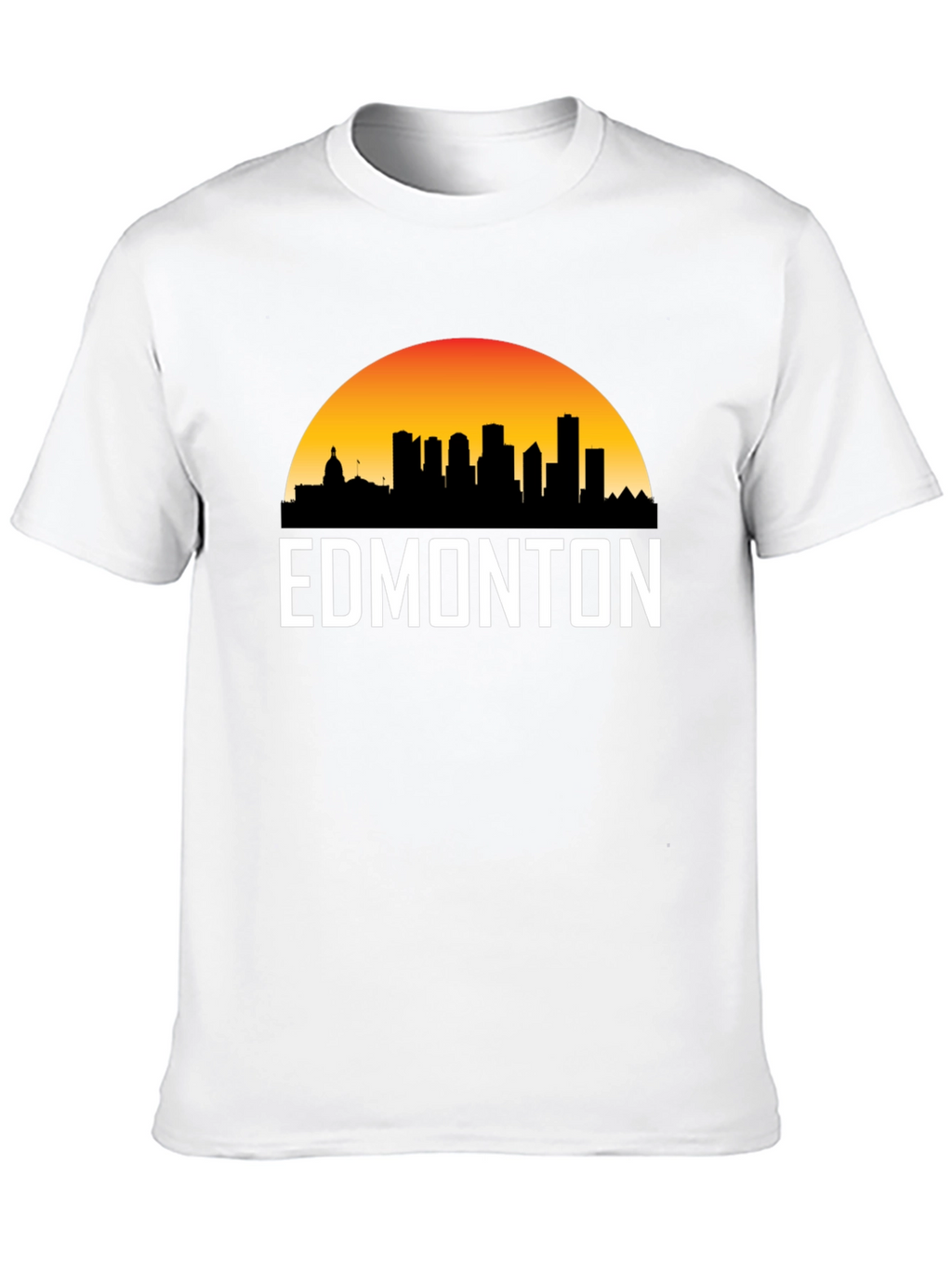 Edmonton Skyline T-Shirt - Cityscape Sunset Tee