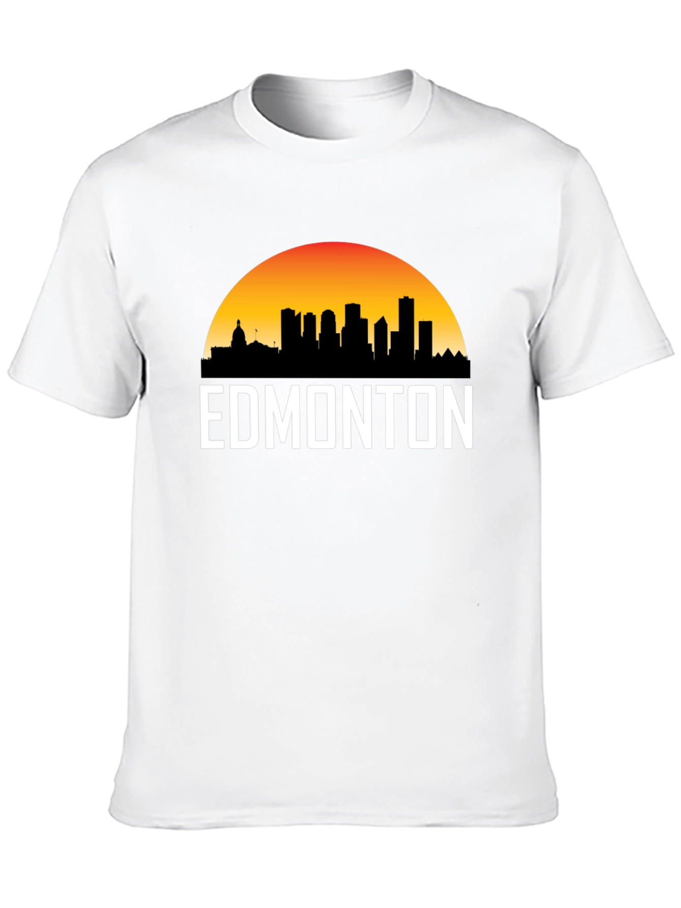 Edmonton Skyline T-Shirt - Cityscape Sunset Tee
