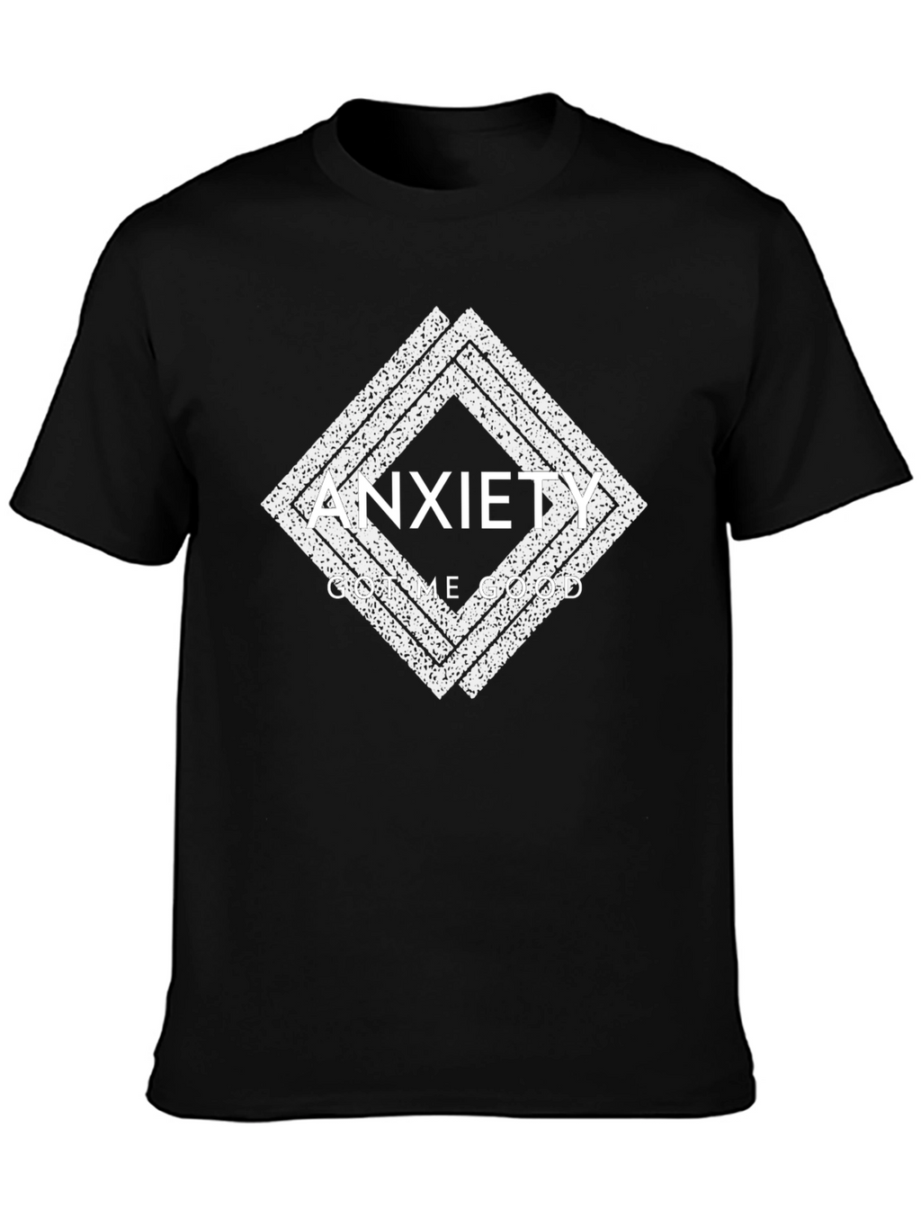 Anxiety Controls Me Mens Black Graphic T-Shirt