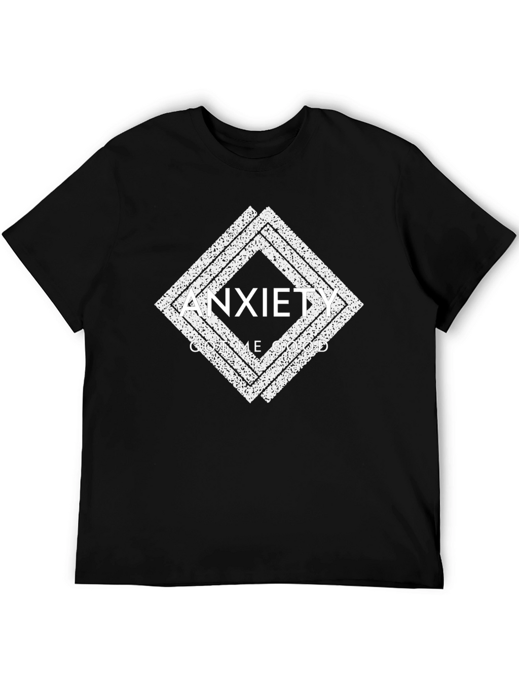 Anxiety Controls Me Mens Black Graphic T-Shirt
