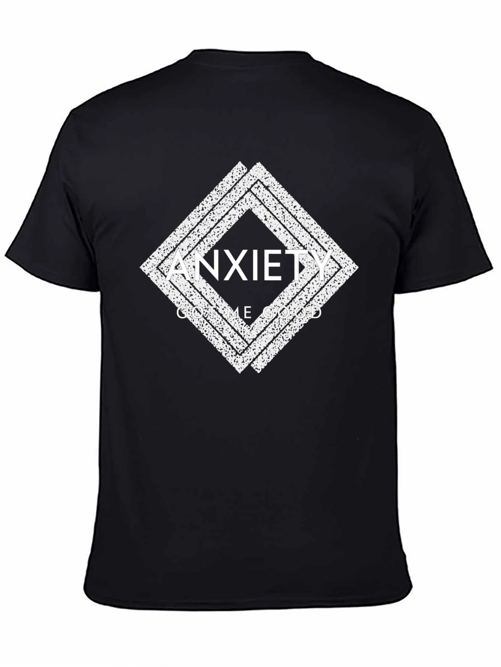 Anxiety Controls Me Mens Black Graphic T-Shirt