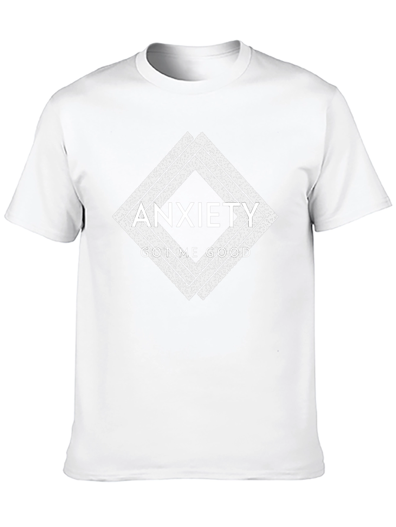 Anxiety Controls Me Mens Black Graphic T-Shirt