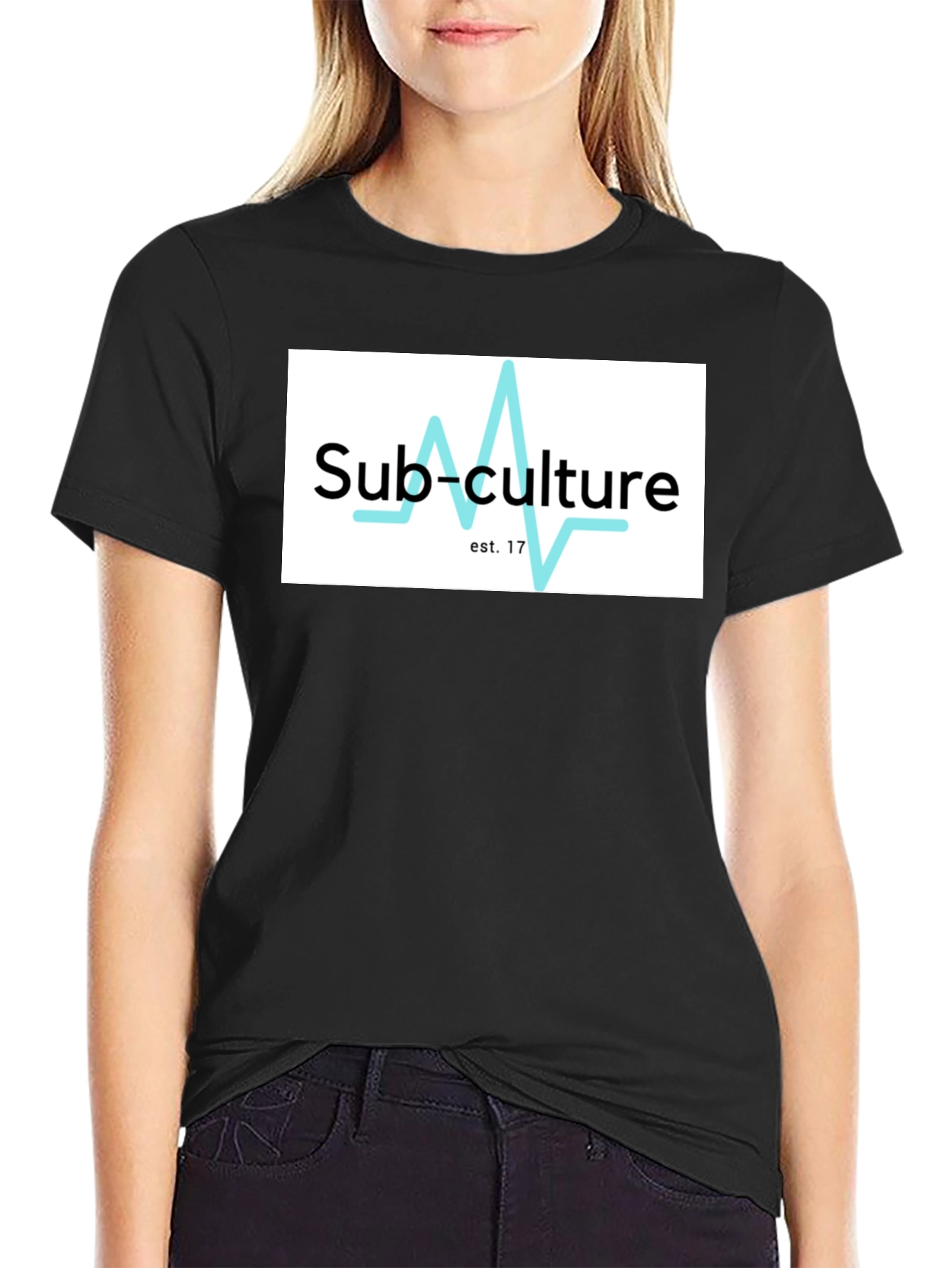 Sub-Culture Black Graphic Tee - Established 2017