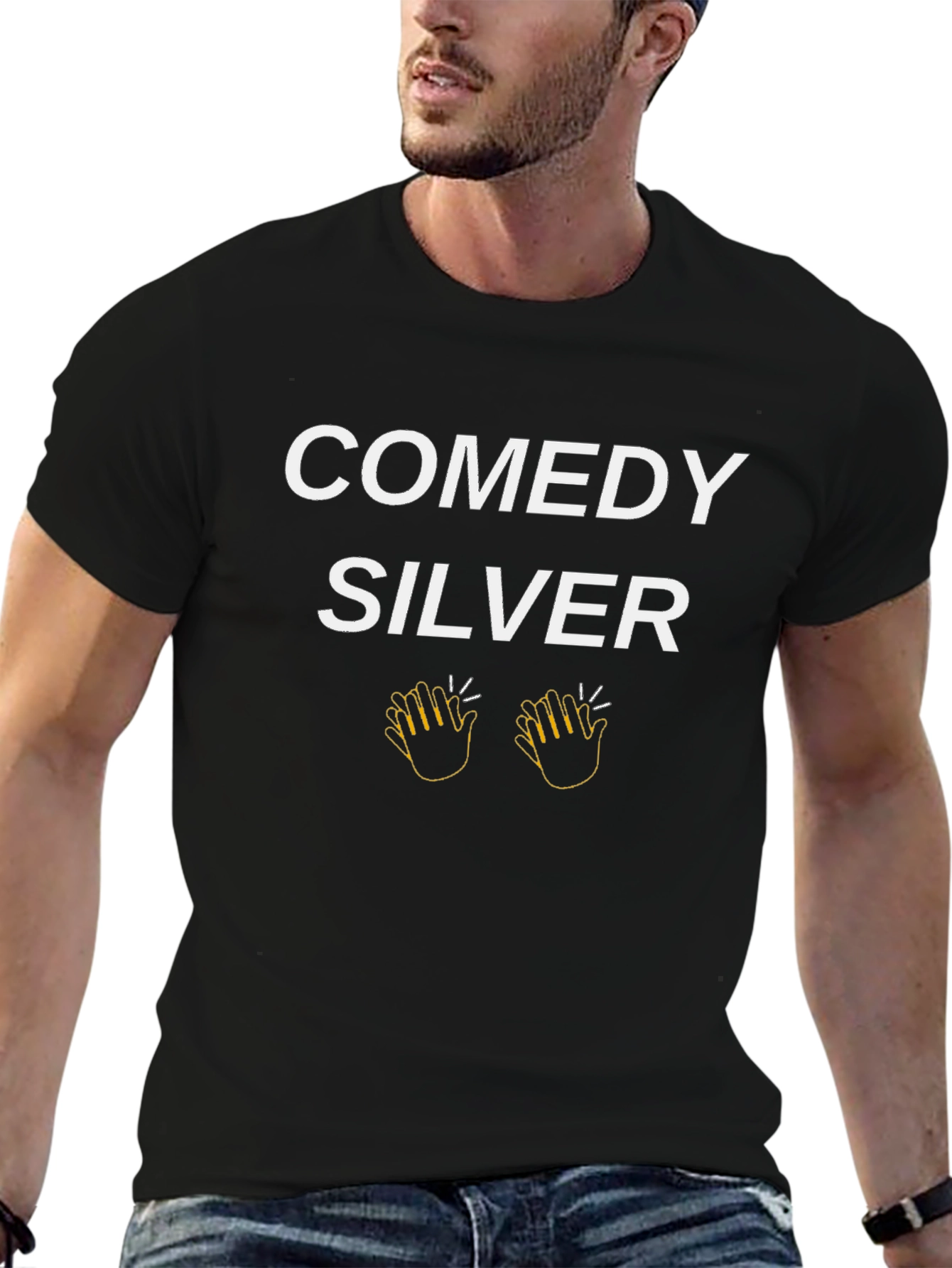 Comedy Silver Graphic Tee
