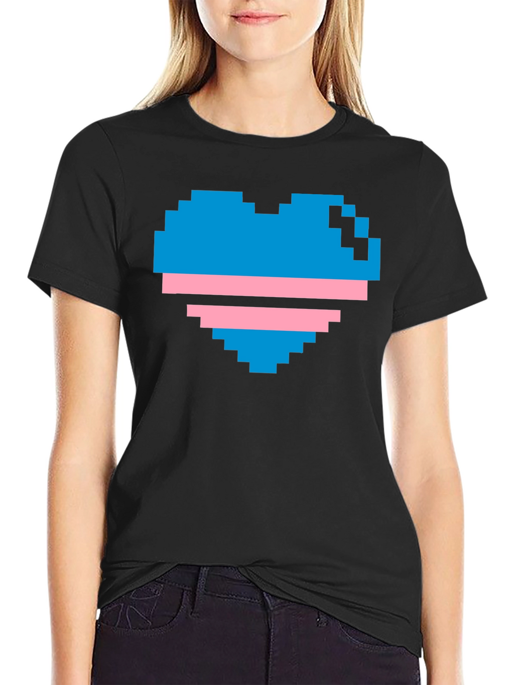 Pixel Heart Trans Pride T-Shirt