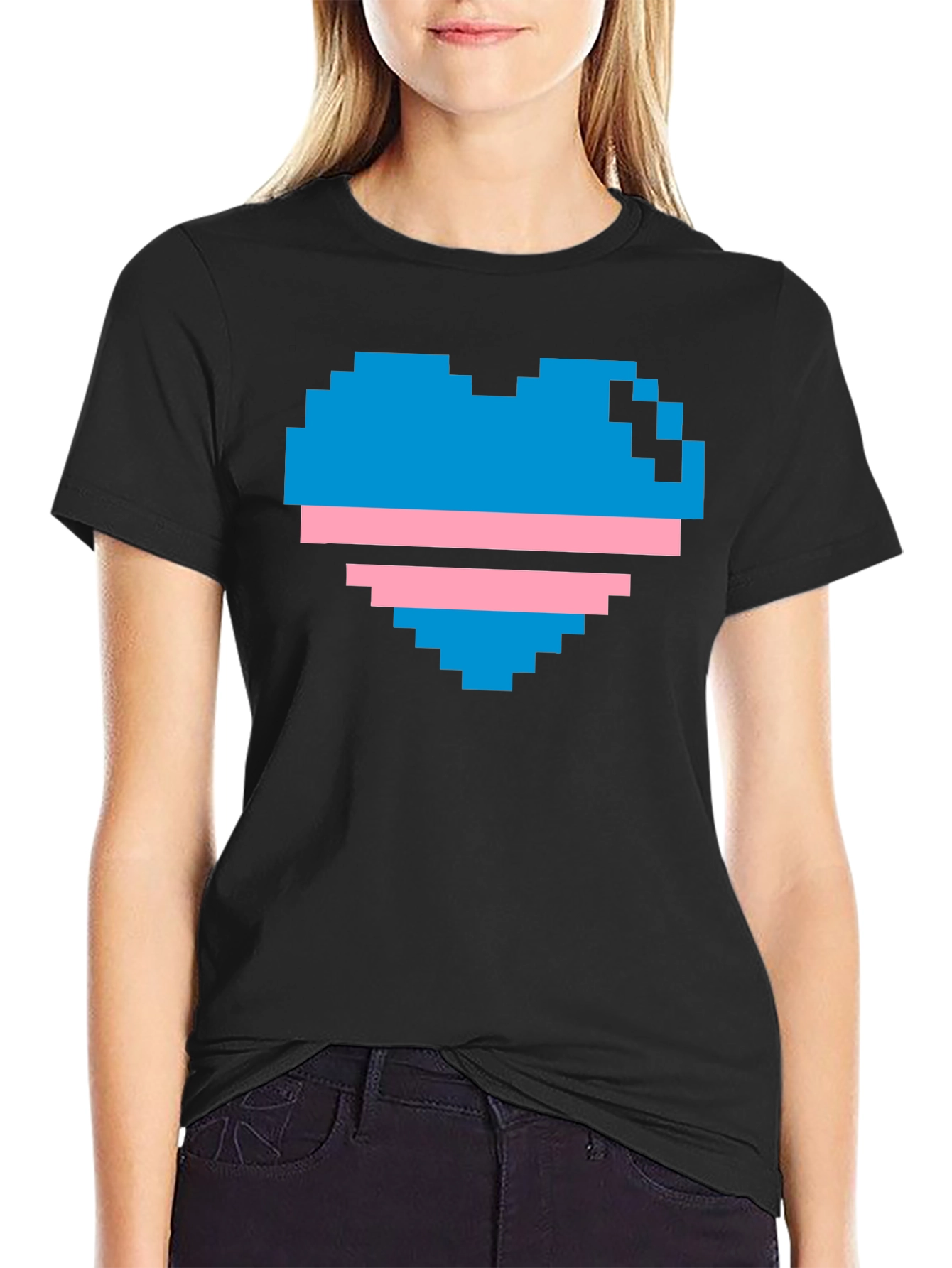 Pixel Heart Trans Pride T-Shirt