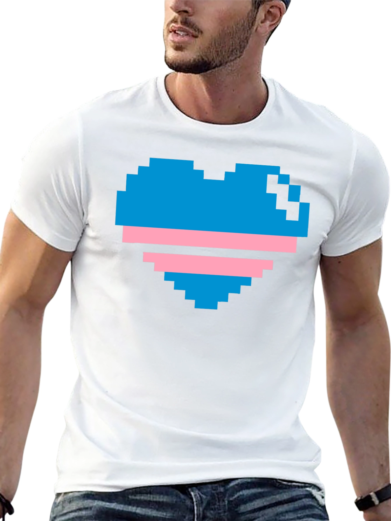 Pixel Heart Trans Pride T-Shirt