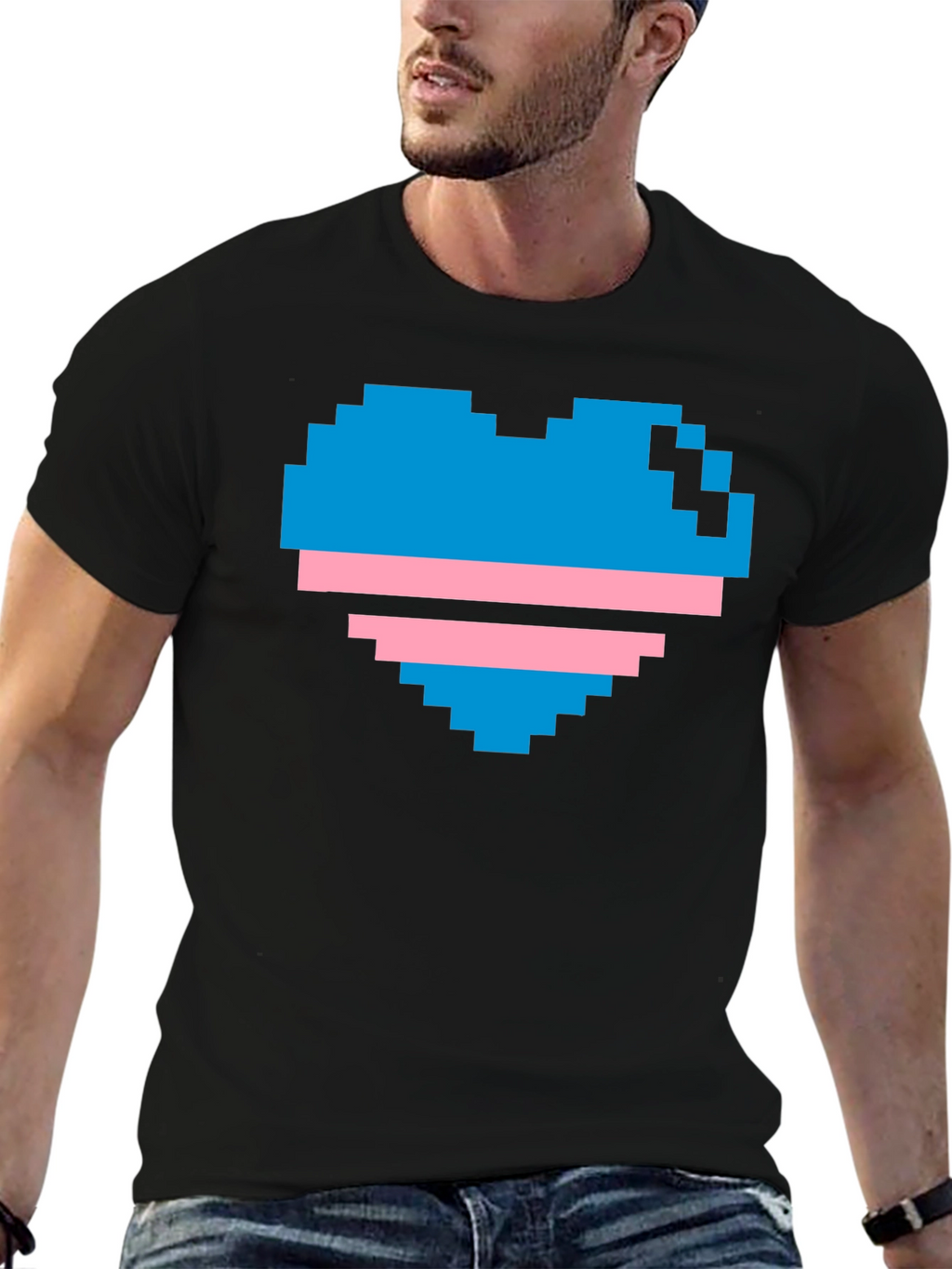 Pixel Heart Trans Pride T-Shirt