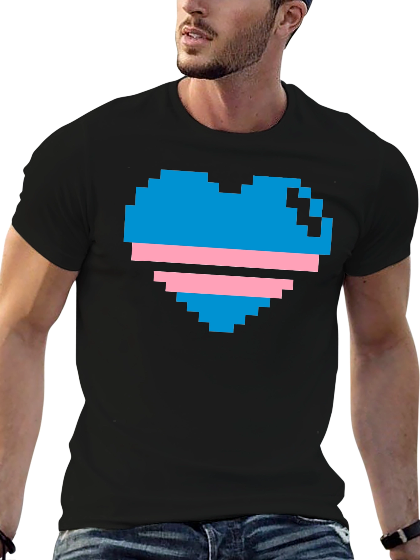 Pixel Heart Trans Pride T-Shirt