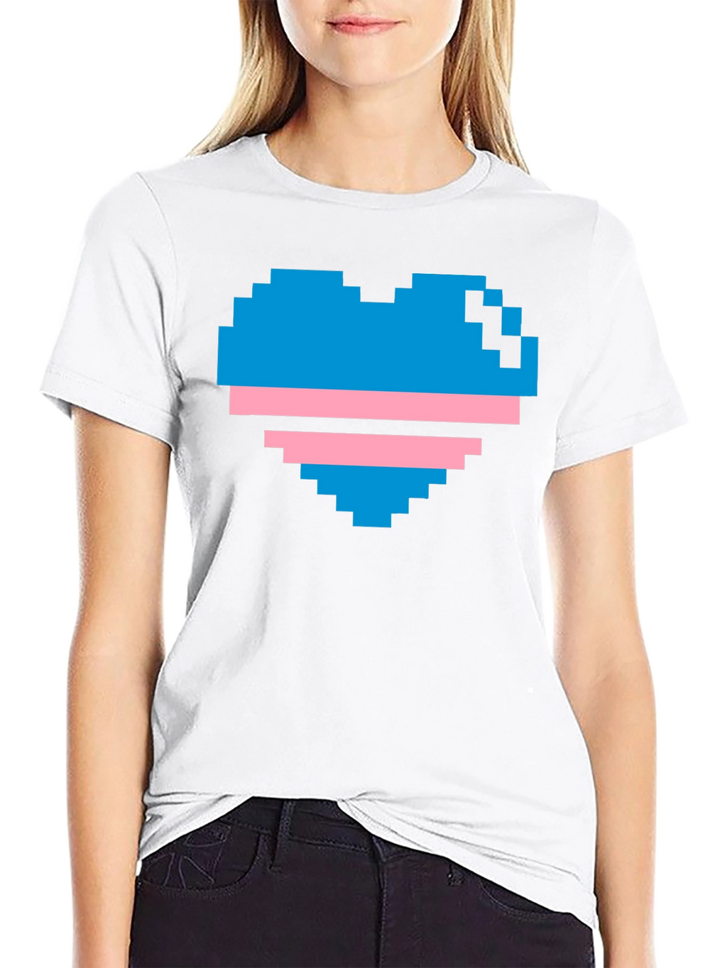 Pixel Heart Trans Pride T-Shirt