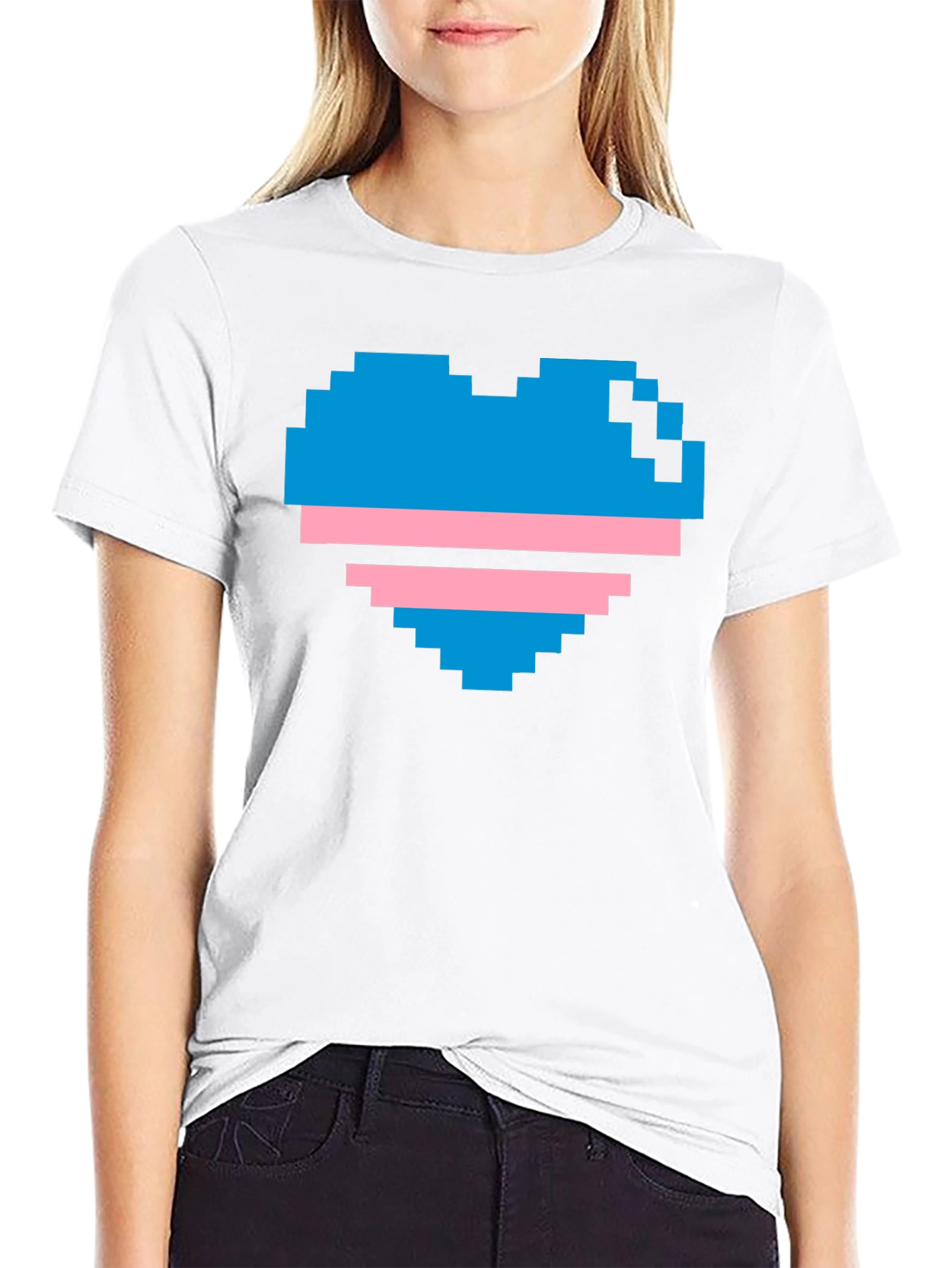 Pixel Heart Trans Pride T-Shirt