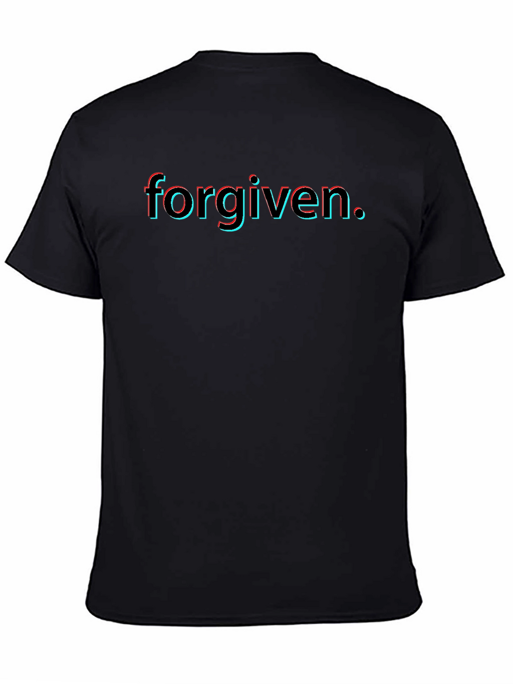 Forgiven 3D Effect Black T-Shirt