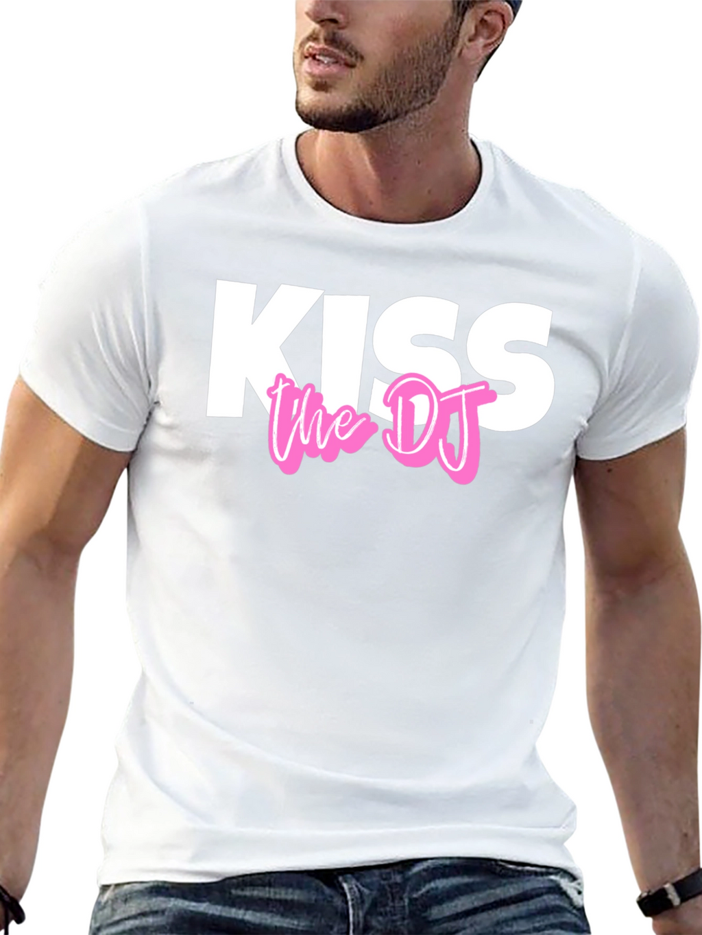 Kiss The DJ Black Graphic Tee