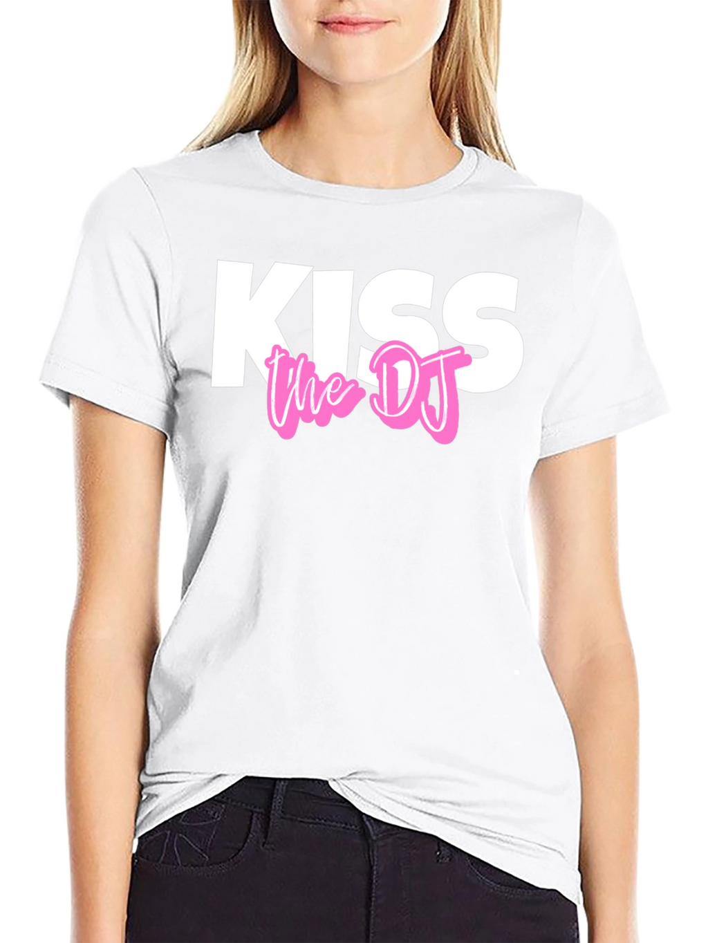Kiss The DJ Black Graphic Tee