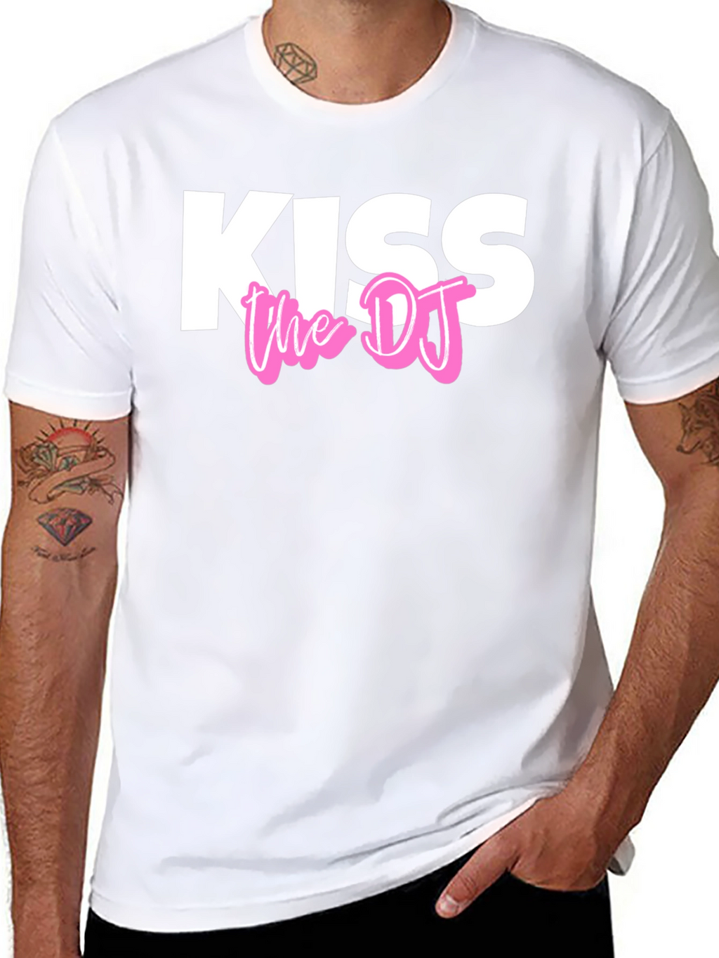 Kiss The DJ Black Graphic Tee
