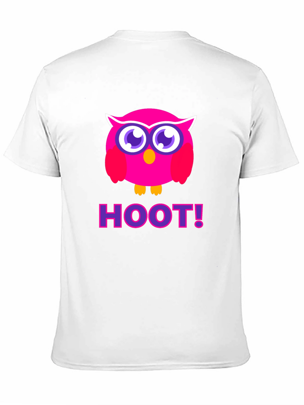 Pink Owl Hoot T-Shirt - Black Cotton Tee