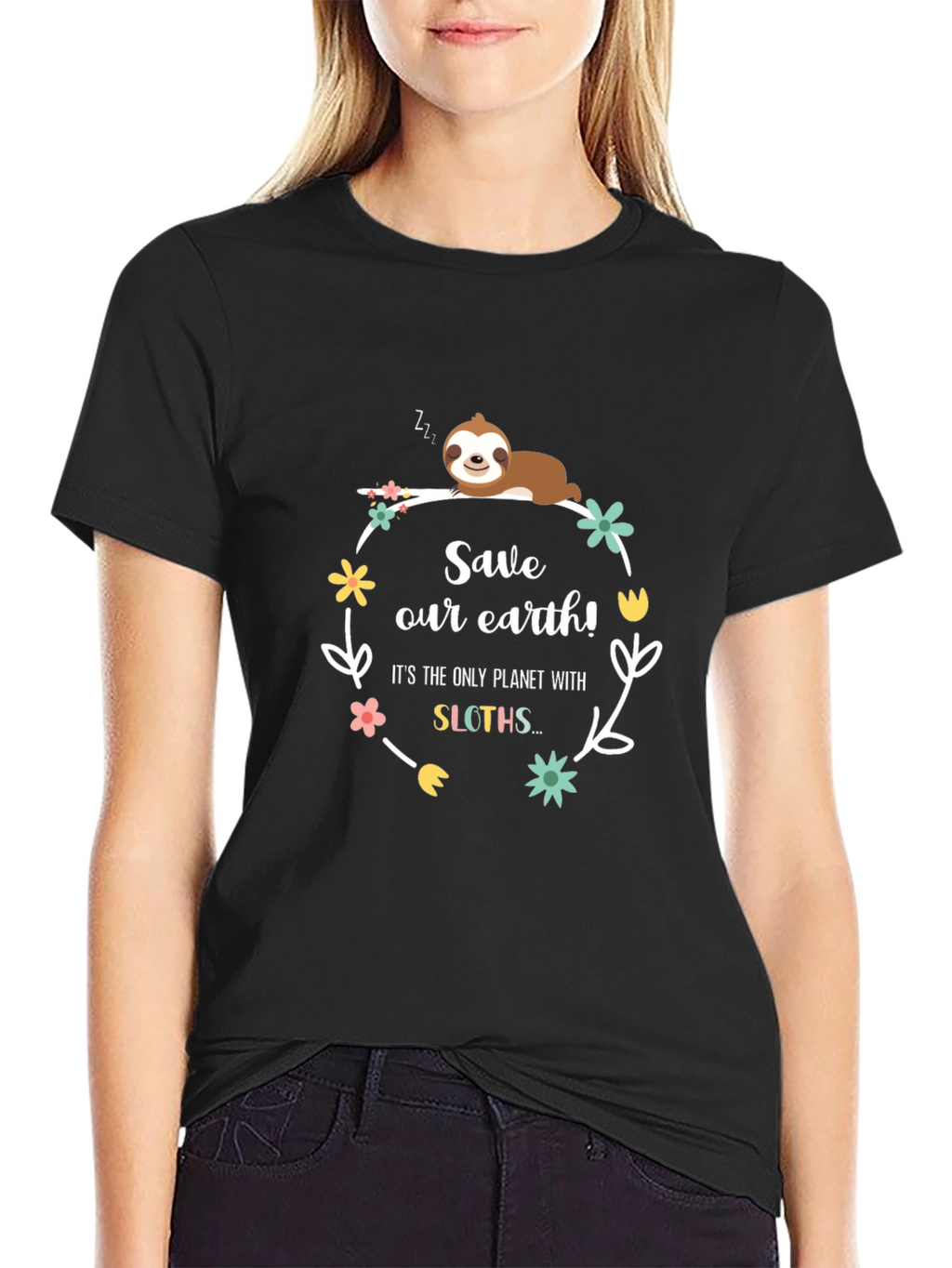 Save Our Earth Sloth Graphic Tee