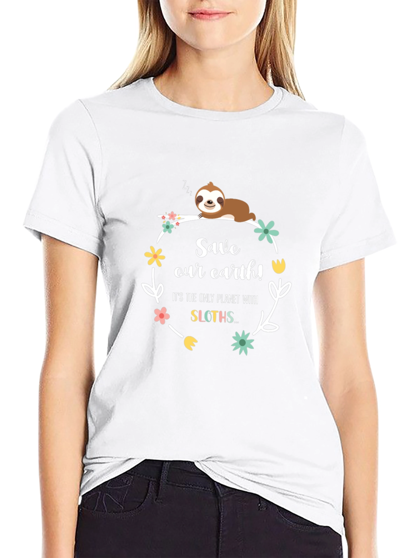 Save Our Earth Sloth Graphic Tee