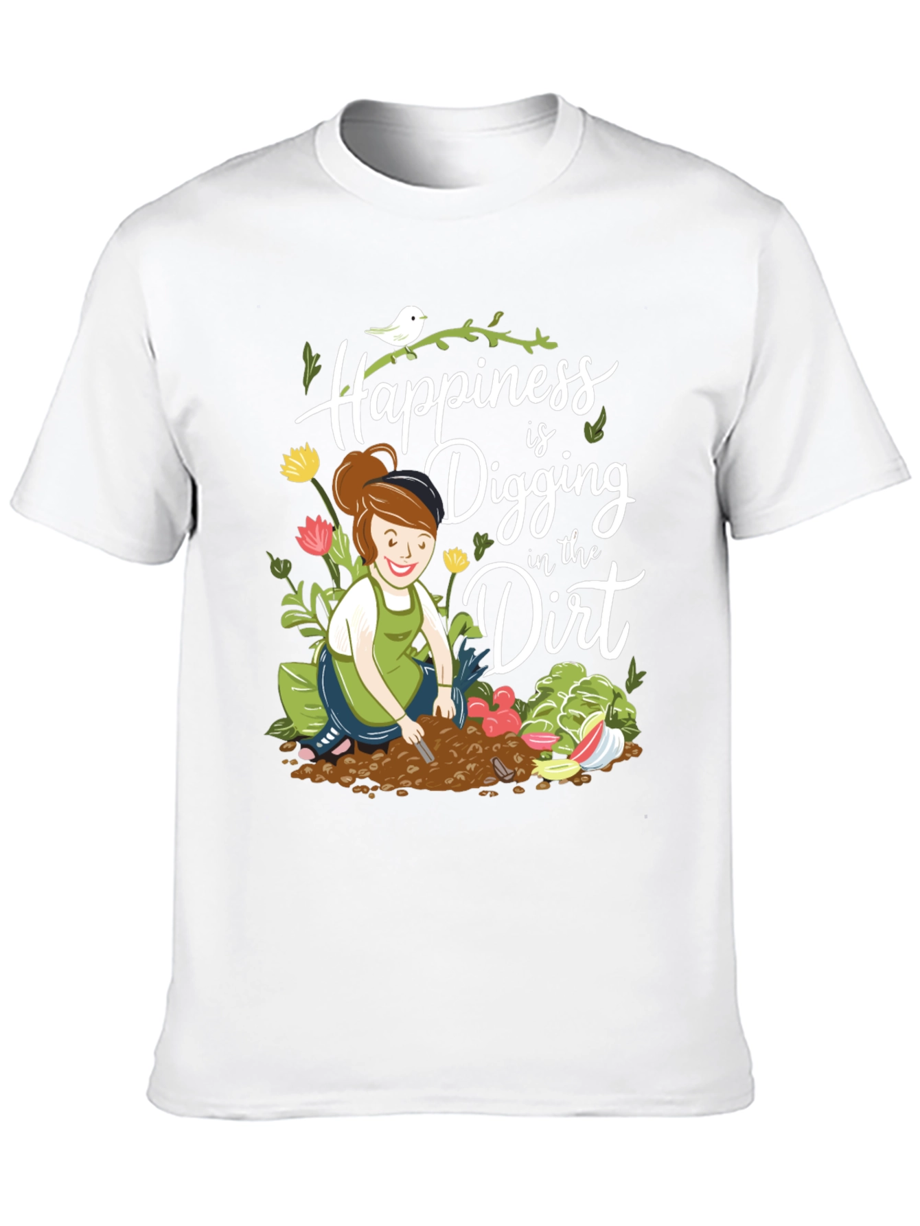Gardening T-Shirt: Happiness is Digging in the Dirt