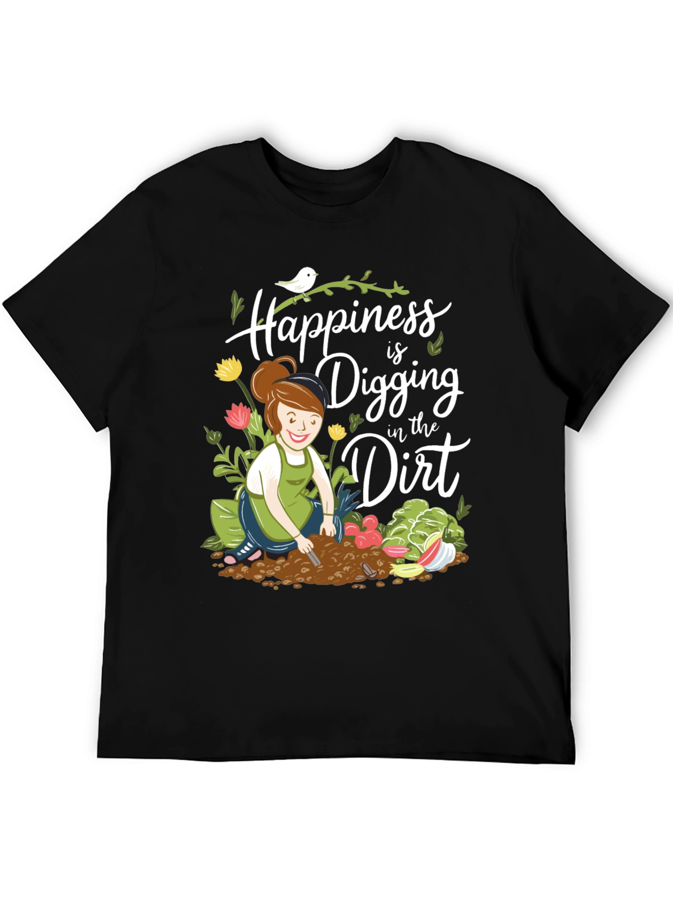 Gardening T-Shirt: Happiness is Digging in the Dirt