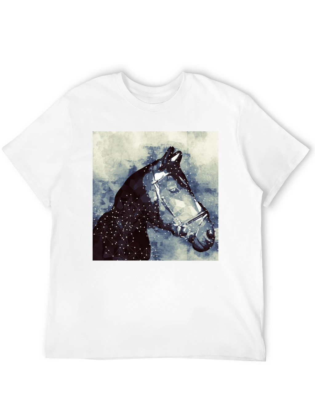 Geometric Horse Tee - Stylish Graphic Print T-Shirt