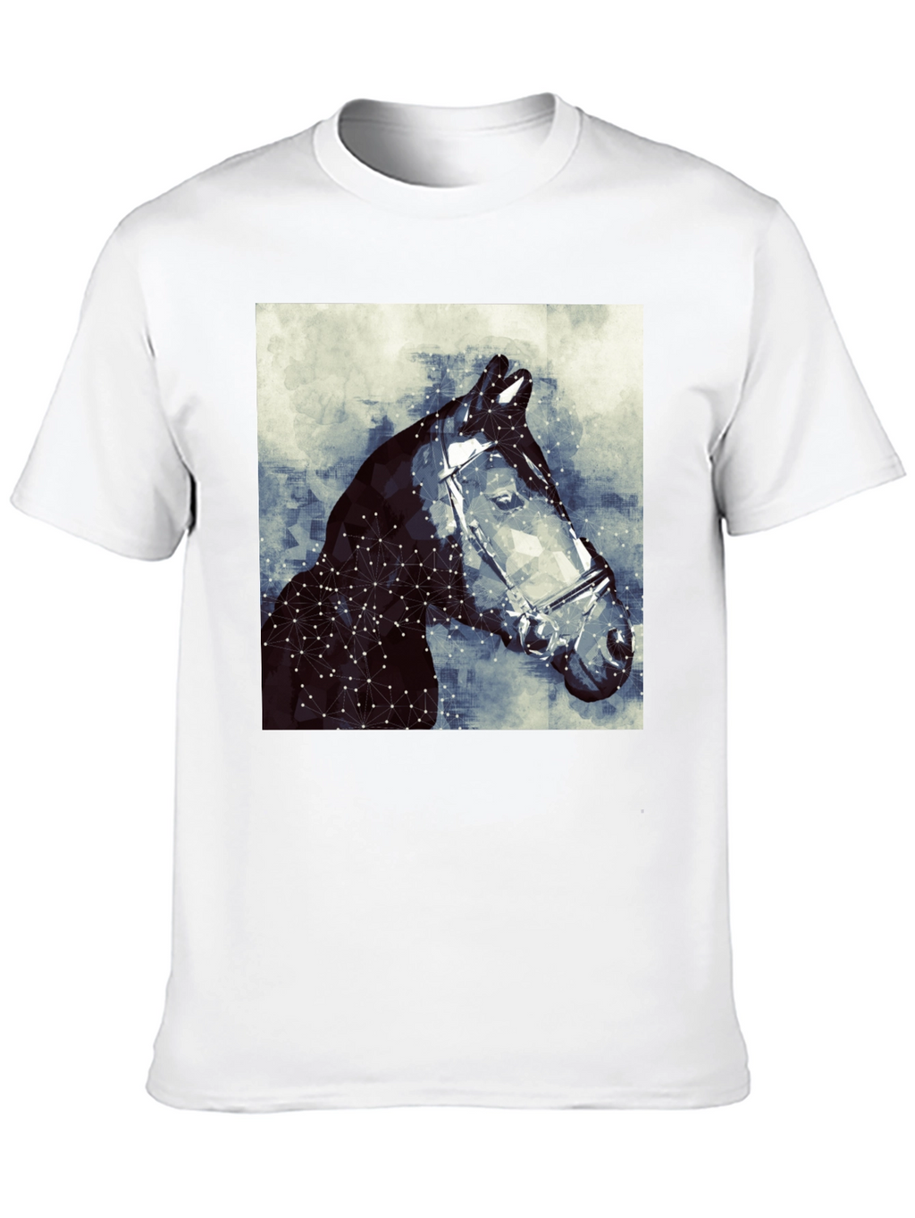 Geometric Horse Tee - Stylish Graphic Print T-Shirt