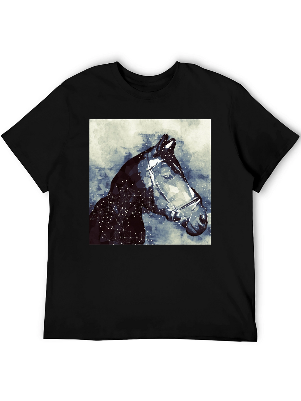 Geometric Horse Tee - Stylish Graphic Print T-Shirt
