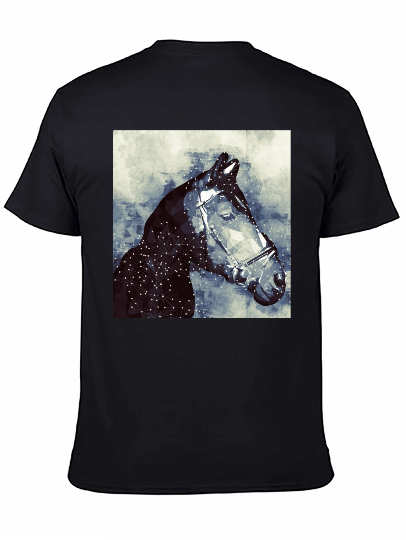 Geometric Horse Tee - Stylish Graphic Print T-Shirt