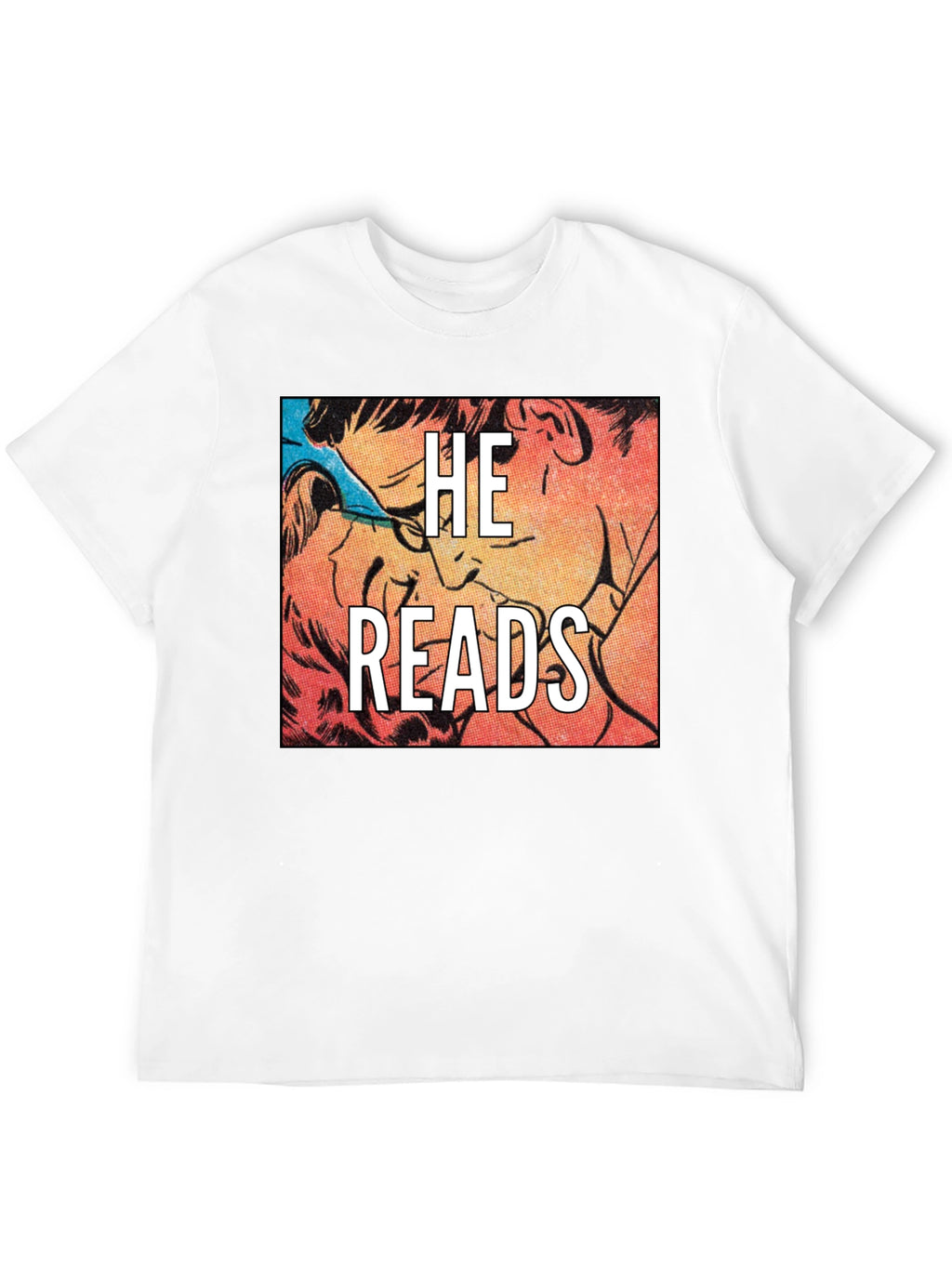 He Reads Graphic Tee - Black