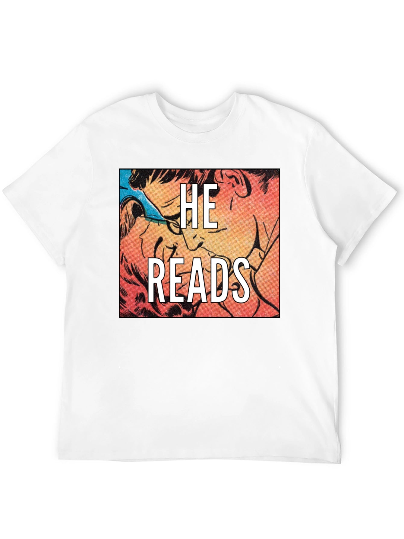 He Reads Graphic Tee - Black