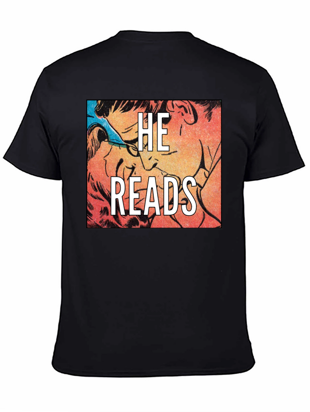 He Reads Graphic Tee - Black
