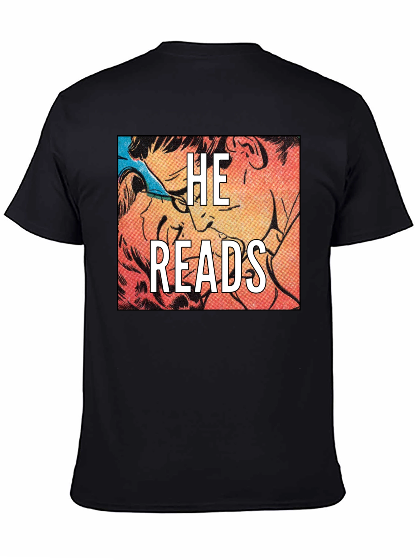 He Reads Graphic Tee - Black