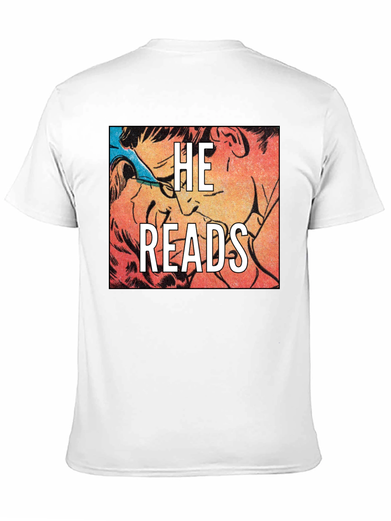 He Reads Graphic Tee - Black
