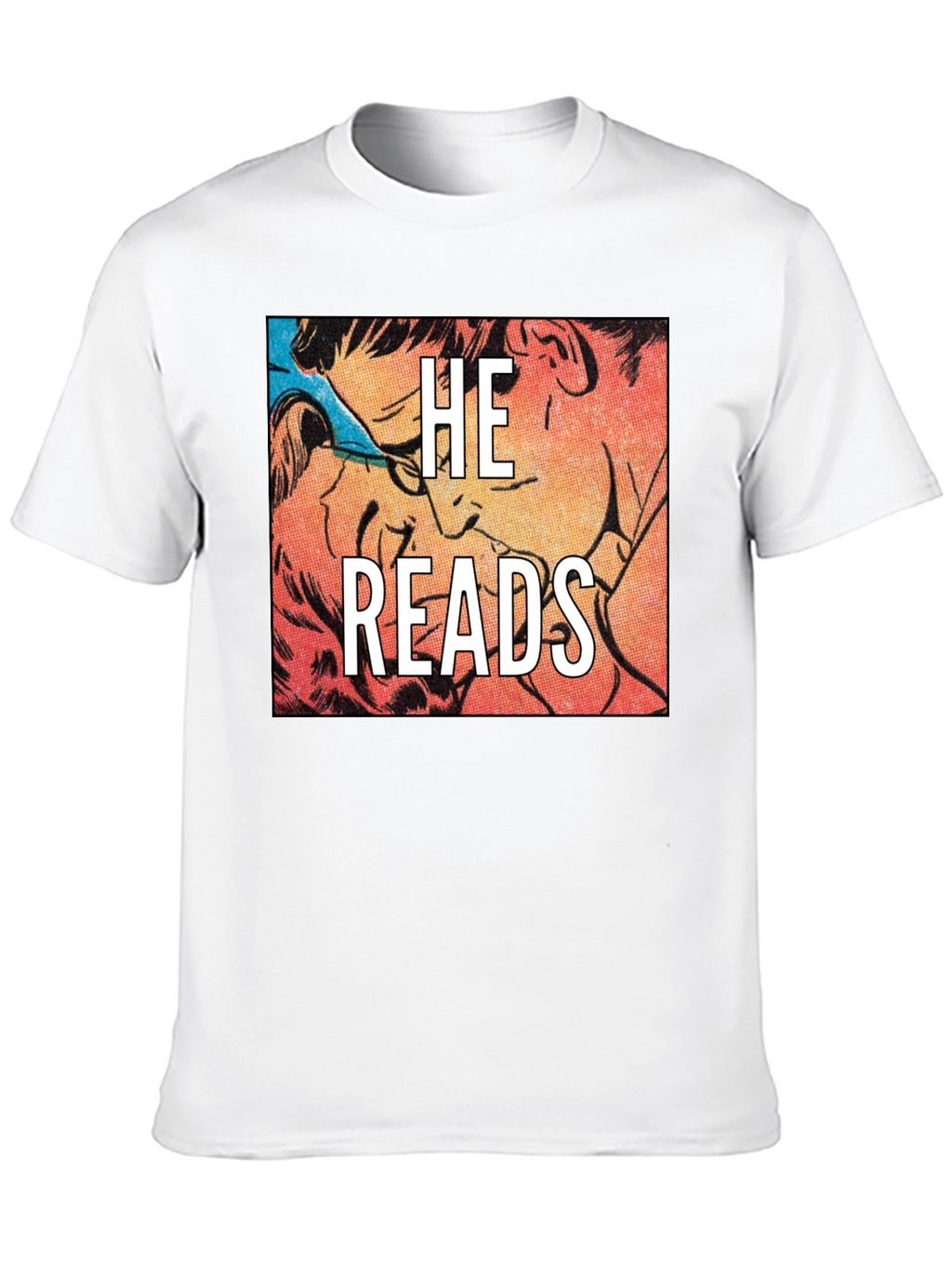 He Reads Graphic Tee - Black