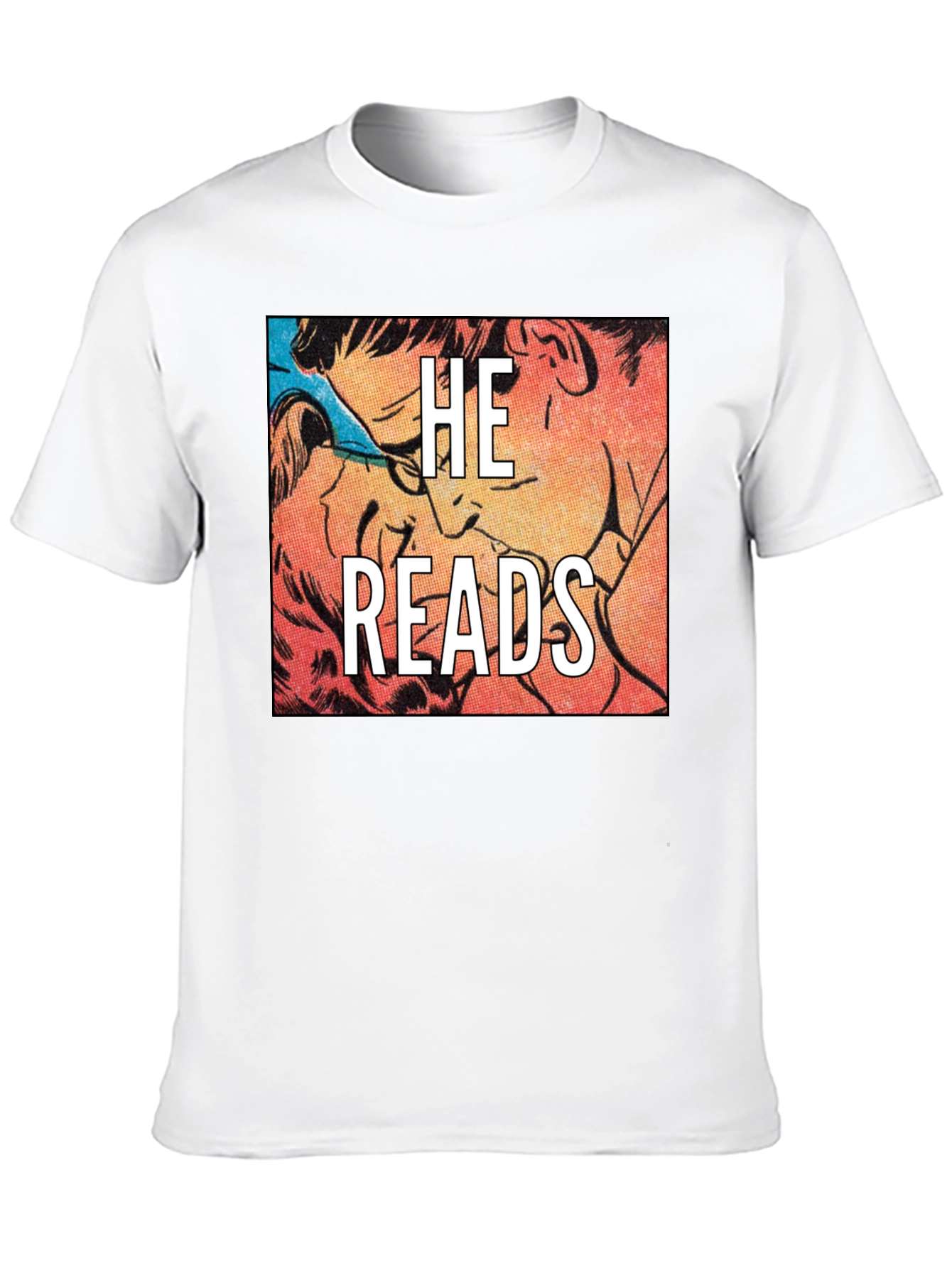 He Reads Graphic Tee - Black