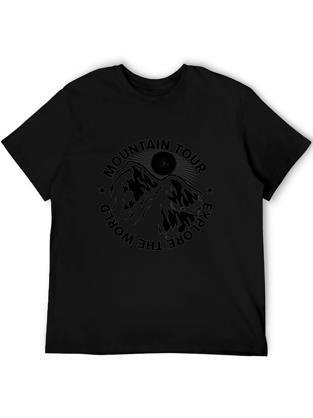 Mountain Tour Graphic Black T-Shirt