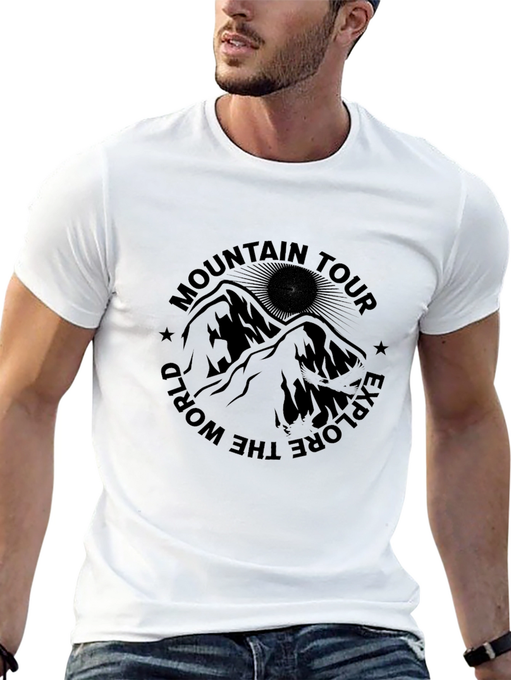 Mountain Tour Graphic Black T-Shirt