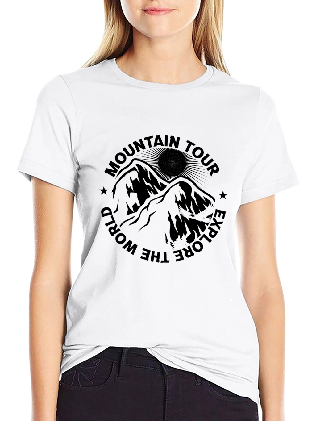 Mountain Tour Graphic Black T-Shirt