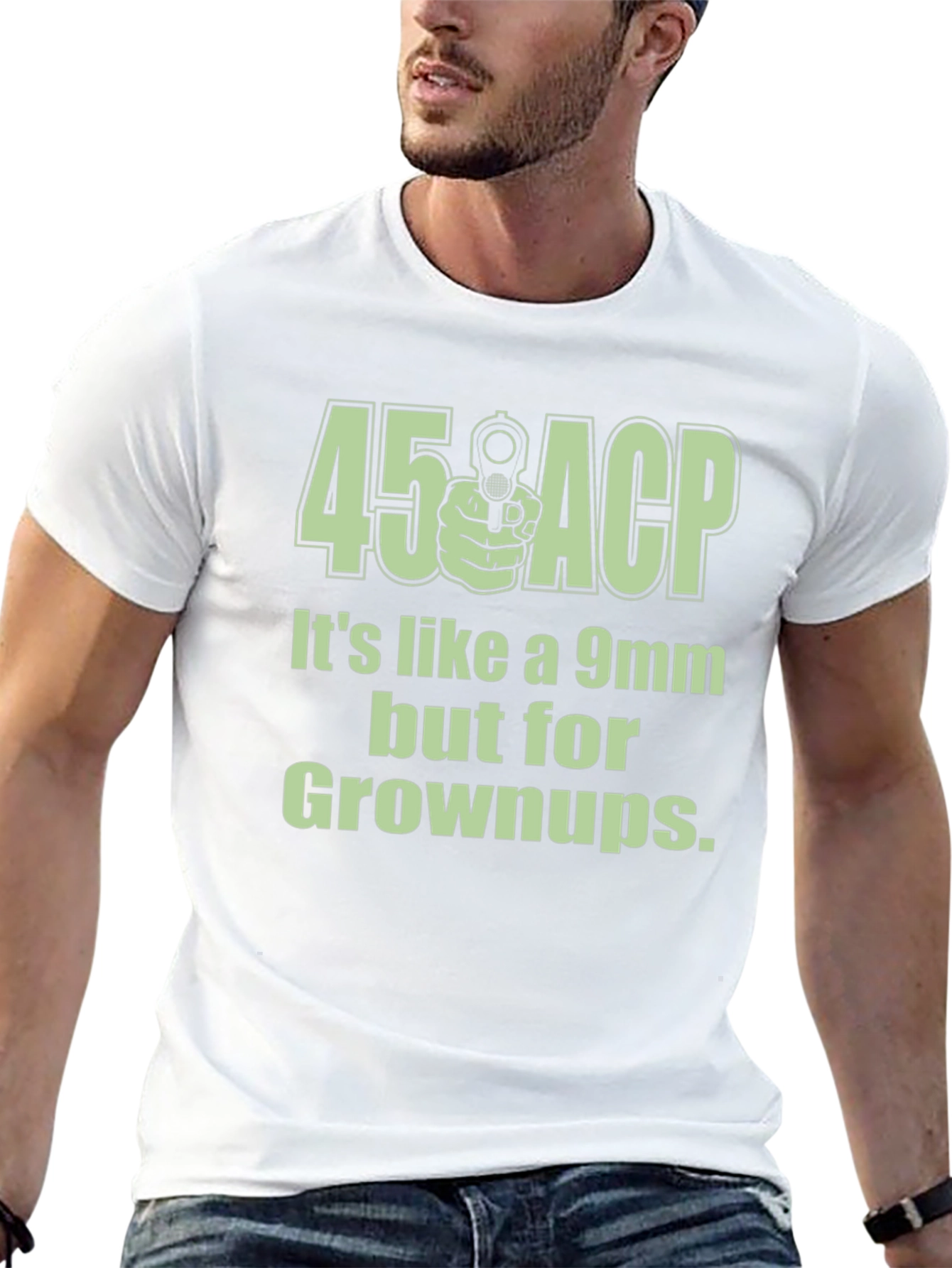 45 ACP for Grownups Funny Graphic T-Shirt