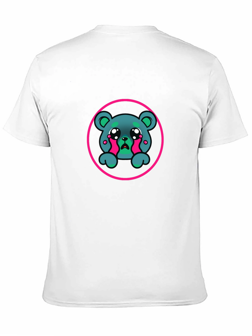 Sad Bear Graphic Black T-Shirt