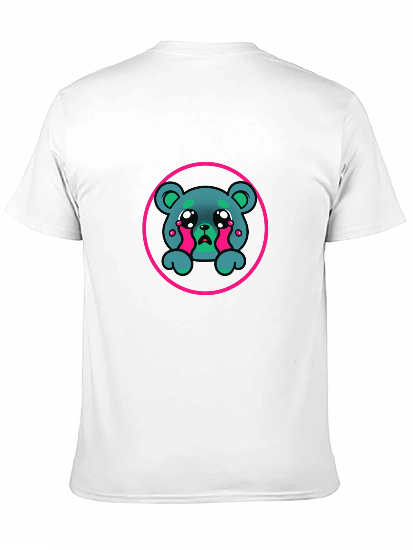 Sad Bear Graphic Black T-Shirt