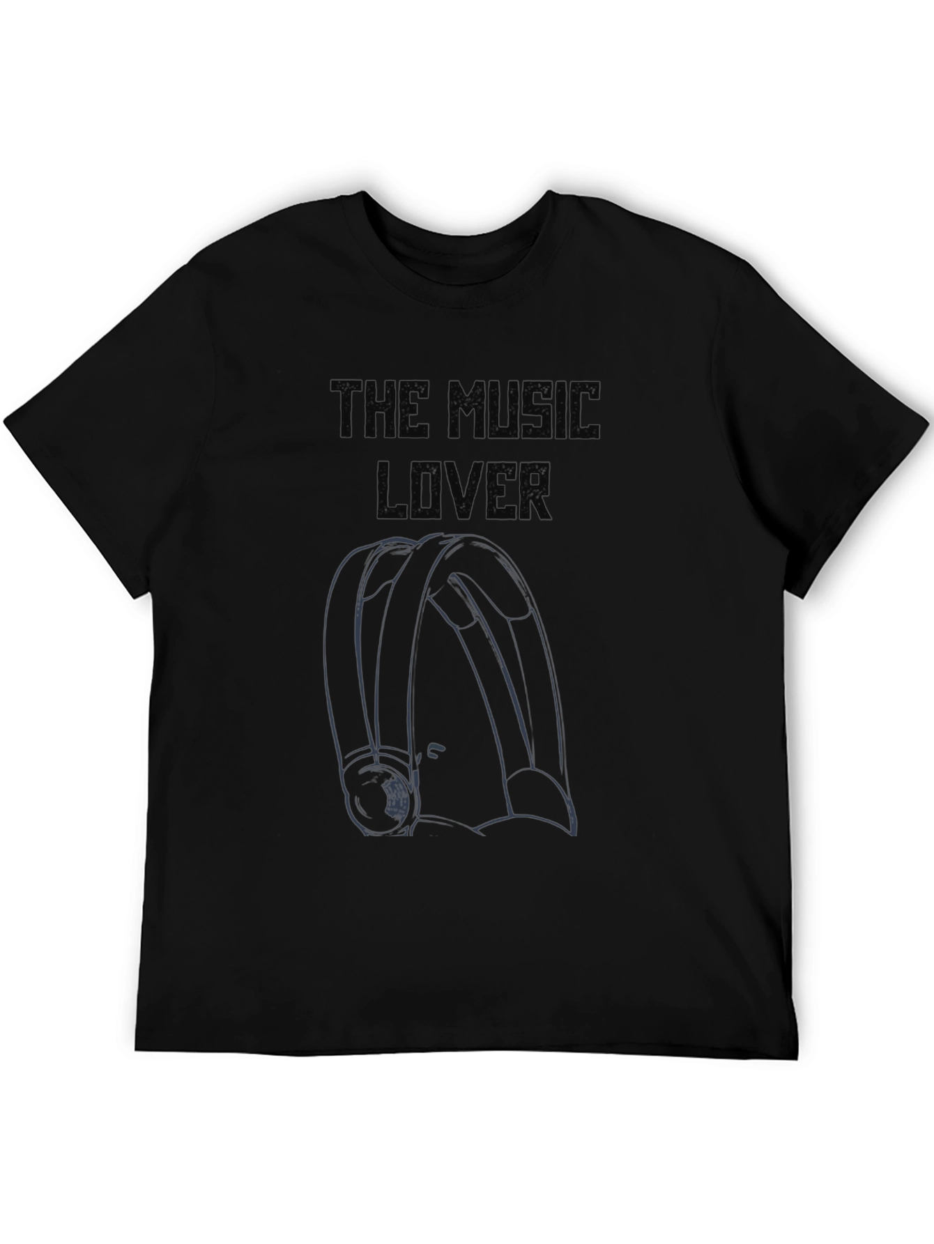 The Music Lover Graphic Tee - Black Cotton T-Shirt