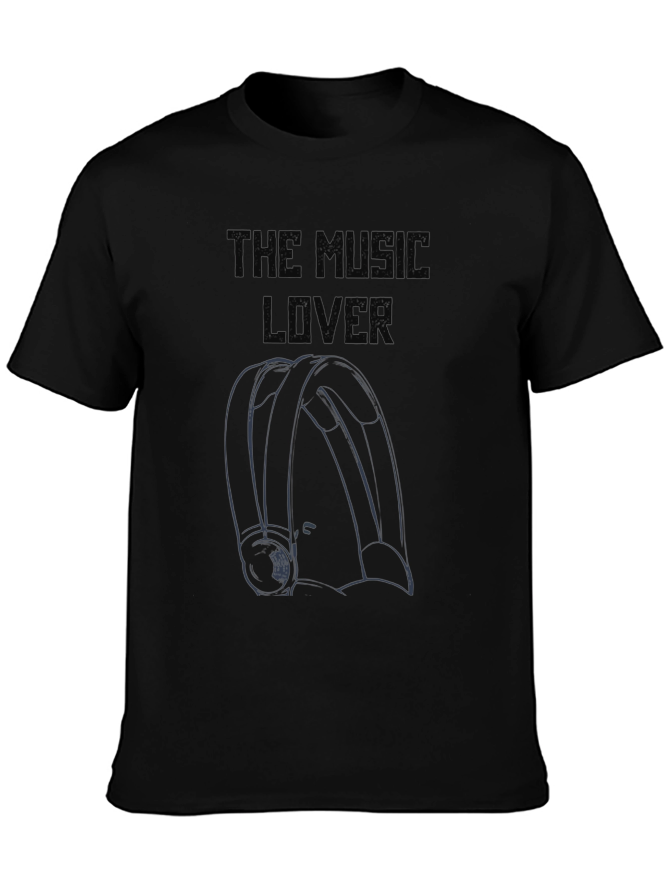 The Music Lover Graphic Tee - Black Cotton T-Shirt