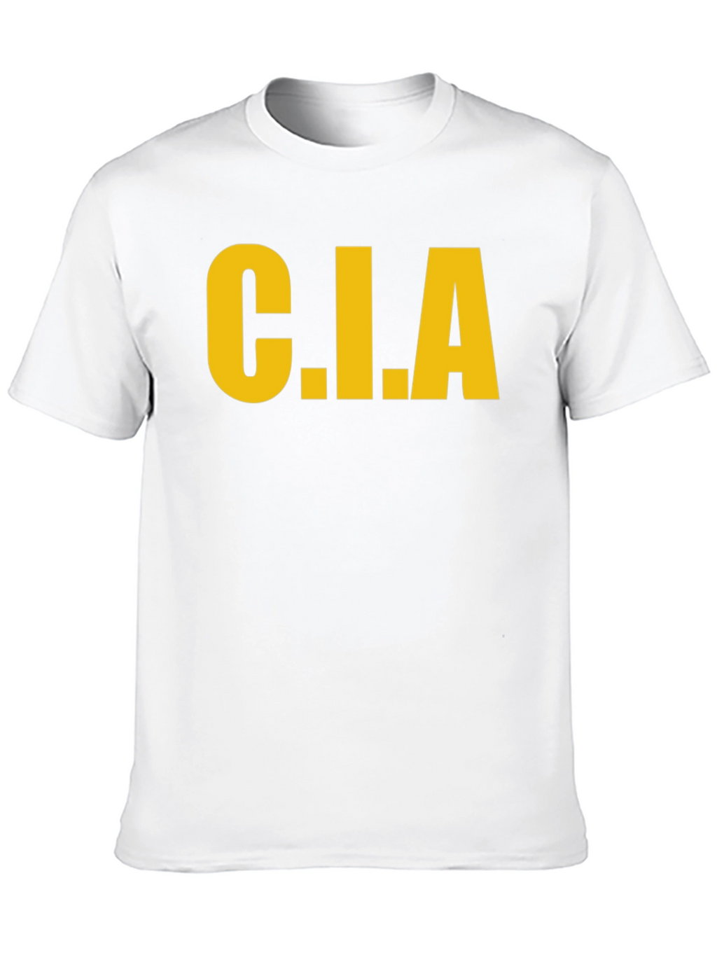 C.I.A. Graphic Tee - Bold Yellow Print on Black